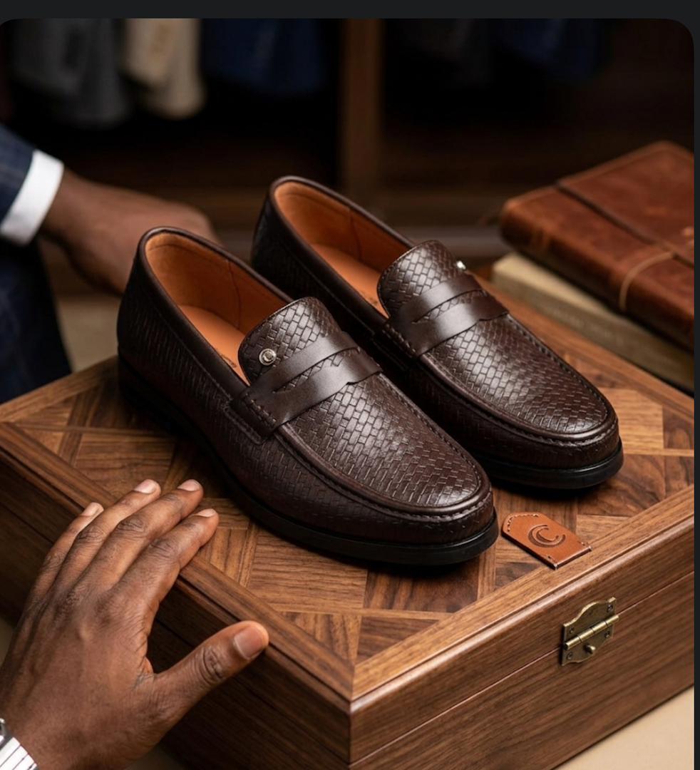 Mocassins Tressés Premium Marron