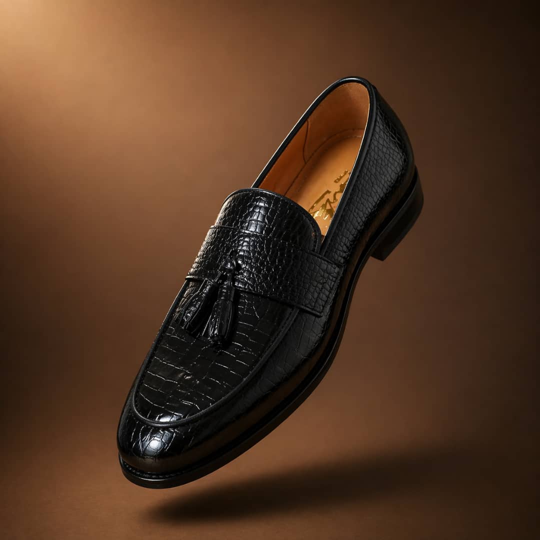 Mules Luxe Croco Noir
